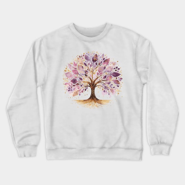 Yoga Tree of Life Crewneck Sweatshirt by Heartsake